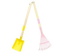 Juego de pala y madera para niños con cabezales desmontables, herramientas de jardinería livianas para jugar en la aire libre, mangos ergonómicos seguros (2 piezas) Herramienta de jardinería