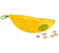 Juego de Palabras clásico Bananagramas: Juego rápido de deletreo y anagramas, Juego Familiar y de Viaje, 144 fichas de Letras en Bolsa portátil con Forma de Banana, 1 a 8 Jugadores Mayores de 7 años