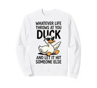 Juego de Palabras con Patos, gráfico de Patos, lo Que Sea Que la Vida te depare, Pato Sudadera