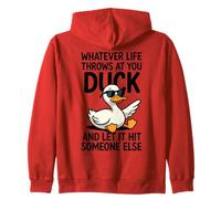 Juego de Palabras con Patos, gráfico de Patos, lo Que Sea Que la Vida te depare, Pato Sudadera con Capucha