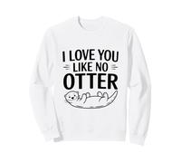 Juego de Palabras de Animales con Texto en inglés I Love You Like No Otter Sudadera