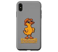 Juego de palabras de autocorrección de pato con sombrero con sombrero, divertido Carcasa para iPhone XS Max