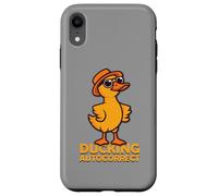 Juego de palabras de autocorrección de pato con sombrero con sombrero, divertido Carcasa para iPhone XR