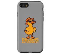 Juego de palabras de autocorrección de pato con sombrero con sombrero, divertido Carcasa para iPhone SE (2020) / 7 / 8