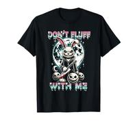 Juego de palabras de conejo Don't Fluff With-Me Disfraz de conejo malvado Día de Pascua Camiseta