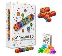 Juego de Palabras de Dados Scrambled, Fiesta de Ejercicio del Cerebro, Vocabulario y Pensamiento de Trenes, Juego de Mesa Familiar Rápido, para Fiestas de Hangouts de Gamenight Familiar (1pcs)