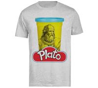 Juego De Palabras De Filosofía De Platón Play Doh Camiseta Gris De Manga Corta para Hombre Unisex Black tee Baggy Oversized T-Shirt