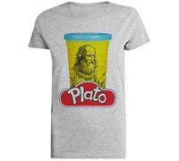 Juego De Palabras De Filosofía De Platón Play Doh Camiseta Gris Femenina Camiseta De Manga Corta para Mujer Unisex Black tee Baggy Oversized T-Shirt