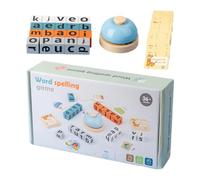 Juego de Palabras de Mesa de Aprendizaje Preescolar | Ortografía del Entrenamiento Cerebral | Dimensiones compactas | Ayuda didáctica educativa Resistencia a la coordinación -Mano | Museo Infantil