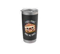 Juego de palabras de pastel Bake Me Smile Funny Baking Pun Vaso térmico de acero inoxidable de doble pared