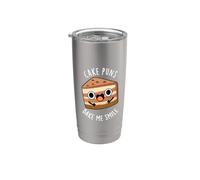 Juego de palabras de pastel Bake Me Smile Funny Baking Pun Vaso térmico de acero inoxidable de doble pared