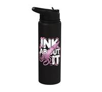 Juego de palabras de pez calamar de pulpo cefalópodo - Ink About It Stainless Steel Insulated Water Bottle
