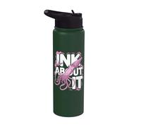 Juego de palabras de pez calamar de pulpo cefalópodo - Ink About It Stainless Steel Insulated Water Bottle