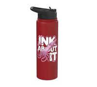 Juego de palabras de pez calamar de pulpo cefalópodo - Ink About It Stainless Steel Insulated Water Bottle