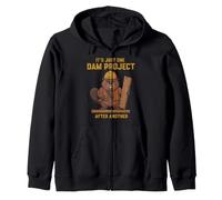 Juego de Palabras de Proyecto de Presa de Castor de Castor Sudadera con Capucha