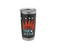 Juego de palabras de tenis Bufón de cancha de tenis Vaso térmico de acero inoxidable de doble pared