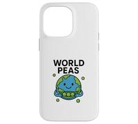 Juego de Palabras de World Peas Funny Peace con Linda Tierra y Vaina de Guisantes Carcasa para iPhone 14 Pro MAX