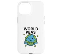 Juego de Palabras de World Peas Funny Peace con Linda Tierra y Vaina de Guisantes Carcasa para iPhone 15