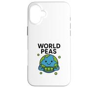 Juego de Palabras de World Peas Funny Peace con Linda Tierra y Vaina de Guisantes Carcasa para iPhone 16 Plus