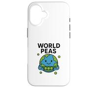 Juego de Palabras de World Peas Funny Peace con Linda Tierra y Vaina de Guisantes Carcasa para iPhone 16