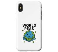 Juego de Palabras de World Peas Funny Peace con Linda Tierra y Vaina de Guisantes Carcasa para iPhone X/XS