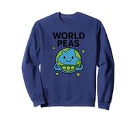 Juego de Palabras de World Peas Funny Peace con Linda Tierra y Vaina de Guisantes Sudadera