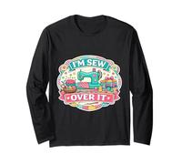 Juego de Palabras Divertido con Texto en inglés I'm Sew Over It Manga Larga