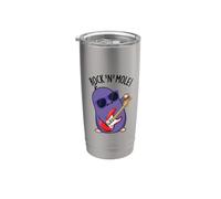 Juego de palabras divertido de animales Rock And Mole Vaso térmico de acero inoxidable de doble pared