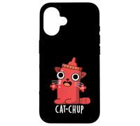 Juego de palabras divertido de Ketchup Cat-chup Carcasa para iPhone 16
