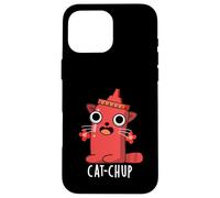 Juego de palabras divertido de Ketchup Cat-chup Carcasa para iPhone 16 Pro Max