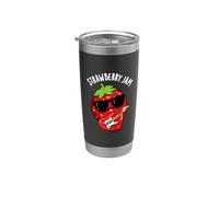 Juego de palabras divertido de mermelada de fresa Vaso térmico de acero inoxidable de doble pared