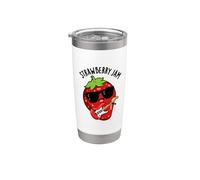 Juego de palabras divertido de mermelada de fresa Vaso térmico de acero inoxidable de doble pared