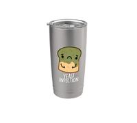 Juego de palabras divertido de pan con infección por levaduras Vaso térmico de acero inoxidable de doble pared