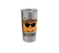Juego de palabras divertido de pastel de carne Vaso térmico de acero inoxidable de doble pared