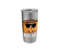 Juego de palabras divertido de pastel de carne Vaso térmico de acero inoxidable de doble pared