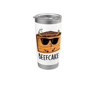 Juego de palabras divertido de pastel de carne Vaso térmico de acero inoxidable de doble pared