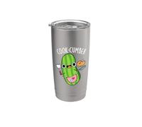Juego de palabras divertido de pepino cocinero Vaso térmico de acero inoxidable de doble pared