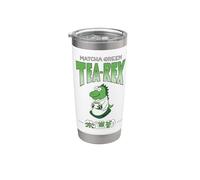 Juego de Palabras Divertido Kawaii Matcha Té Verde Rex T-Rex Vaso térmico de acero inoxidable de doble pared