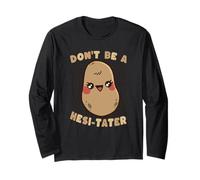 Juego de Palabras Divertido y Lindo de Papas Don't Be A Hesi-Tater Manga Larga