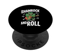 Juego de Palabras irlandeses para Amantes de la música Shamrock and Roll Día de San Patricio PopSockets PopGrip Adhesivo