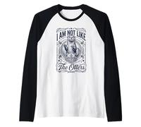 Juego de Palabras náutico Divertido I Am Not Like The Otters Camiseta Manga Raglan