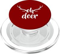 Juego de Palabras Oh Deer Cuernos, Navidad PopSockets PopGrip para MagSafe