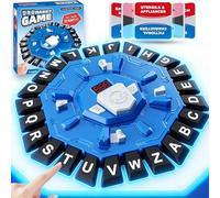 Juego de Palabras Rasende Wörter - Juego de Mesa en Modo Dual con Temporizador, 24 Teclas Letras y 35 Cartas, para Niños ≥3 Años y Adultos, Juego Familiar 2-8 Jugadores, Ideal para Fiestas (Azul)