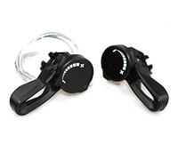 Juego de Palanca de Cambios de Pulgar para Bicicleta, 1 par de Bicicletas 28,6 Mm 15/18/21 Juego de Palanca de Cambios de Fricción de Velocidad Accesorios para Bicicletas