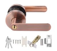 Juego De Palanca De Puerta De Paso, Manija De Puerta De Palanca De Entrada De Aleación De Aluminio Con Cerradura De Cerrojo De Un Solo Cilindro Y Llave Manija De Puerta Redonda De Metal Para Exterior