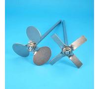 Juego de palas de impulsor en espiral de acero inoxidable de 30° for mezclador eléctrico de laboratorio(120x8x500mm Type-1)