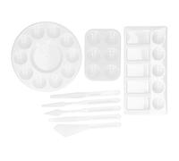 Juego de paleta raspadora de pintura de plástico, 8 Uds., reutilizable, fácil limpieza para dibujar, KIT de acuarela, artistas profesionales, pintores aficionados