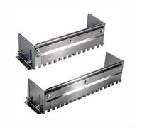 Juego de paletas ajustables con muescas para peine de mortero, 2 piezas de metal de 300-600 mm y 400-800 mm, 12 mm para muesca plateada para suelo para instalación de azulejos, fácil limpieza (A)