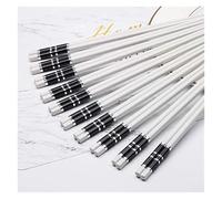 juego de palillos, 10 pares de palillos chinos blancos porcelana hueso, reutilizables, se pueden utilizar for la limpieza del lavavajillas, palillo sushi japonés D(E)