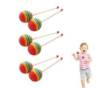 Juego de palos de tambor - 6 piezas piruletas estilo club, piruletas de cabeza suave | Estimular los sentidos, xilófono para principiantes, juegos de reloj, accesorios para aprender música, práctica